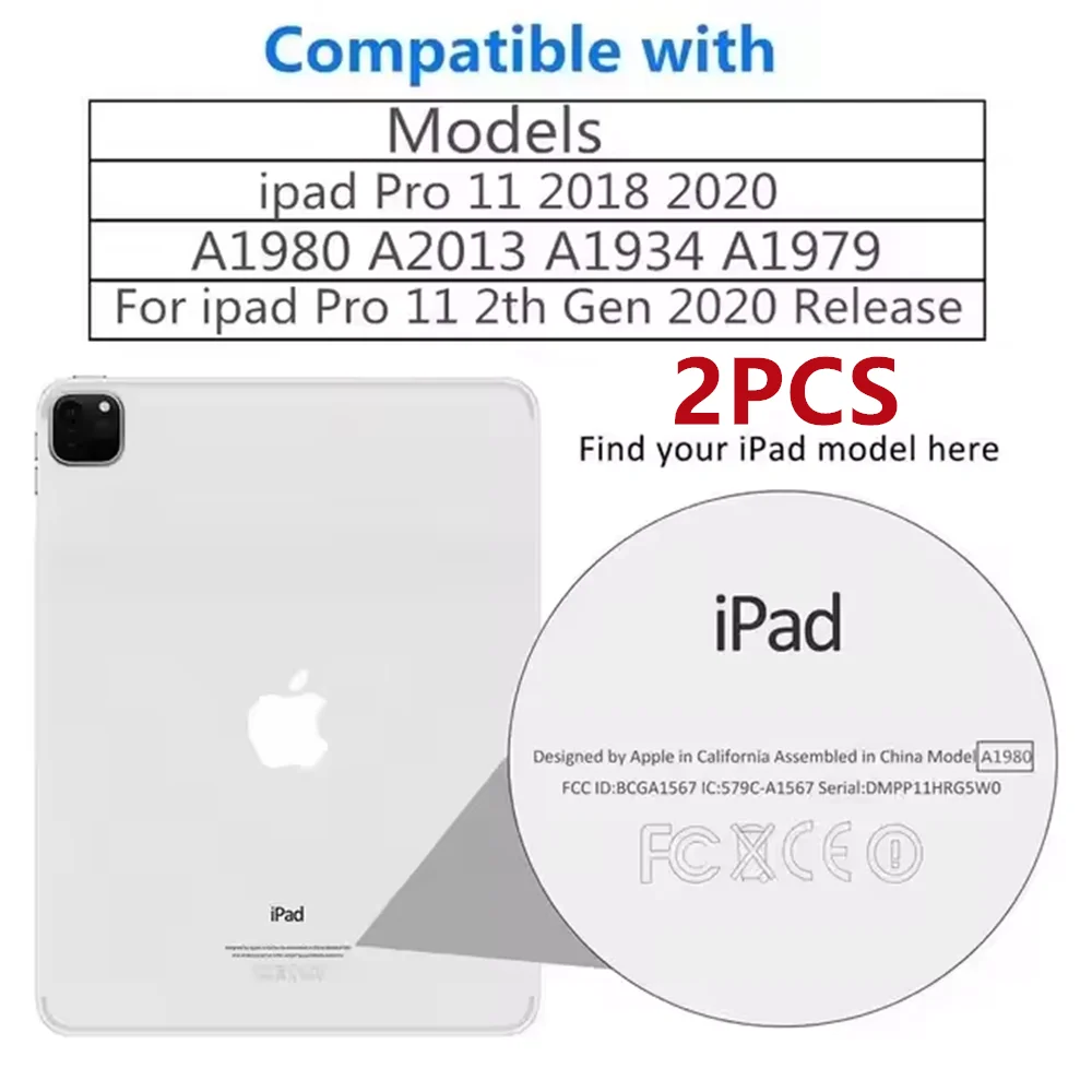 2PCS 9H Tempered Glass Screen Protector for iPad (10.2/9.7/10.5/10.9/11) Pro, Air & Mini – Anti-Scratch HD Protective Film