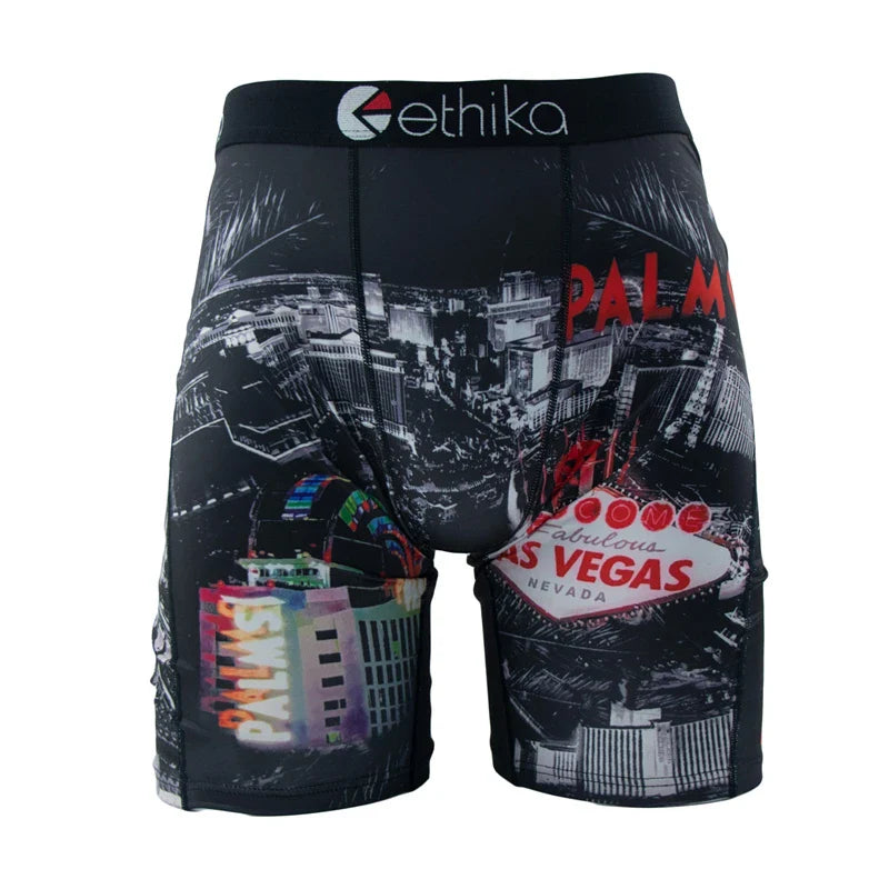 ETHIKA Men’s Boxer Briefs – Breathable Sexy Swim Underwear Trunks, Plus Size S–3XL Quick-Dry Comfortable Men’s Underpants