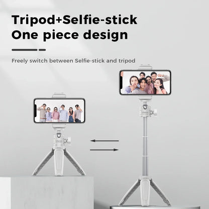 Ulanzi MT-08 Mini Tripod – White Foldable Monopod Mount with 1/4'' Universal Tripod for DSLR, Android & iPhone Smartphones