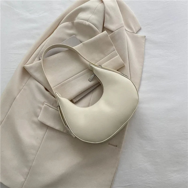 Fashion Luxury PU Leather Hobo Shoulder Bag – Small Clutch Handbag, Underarm Purse, Travel Tote for Women
