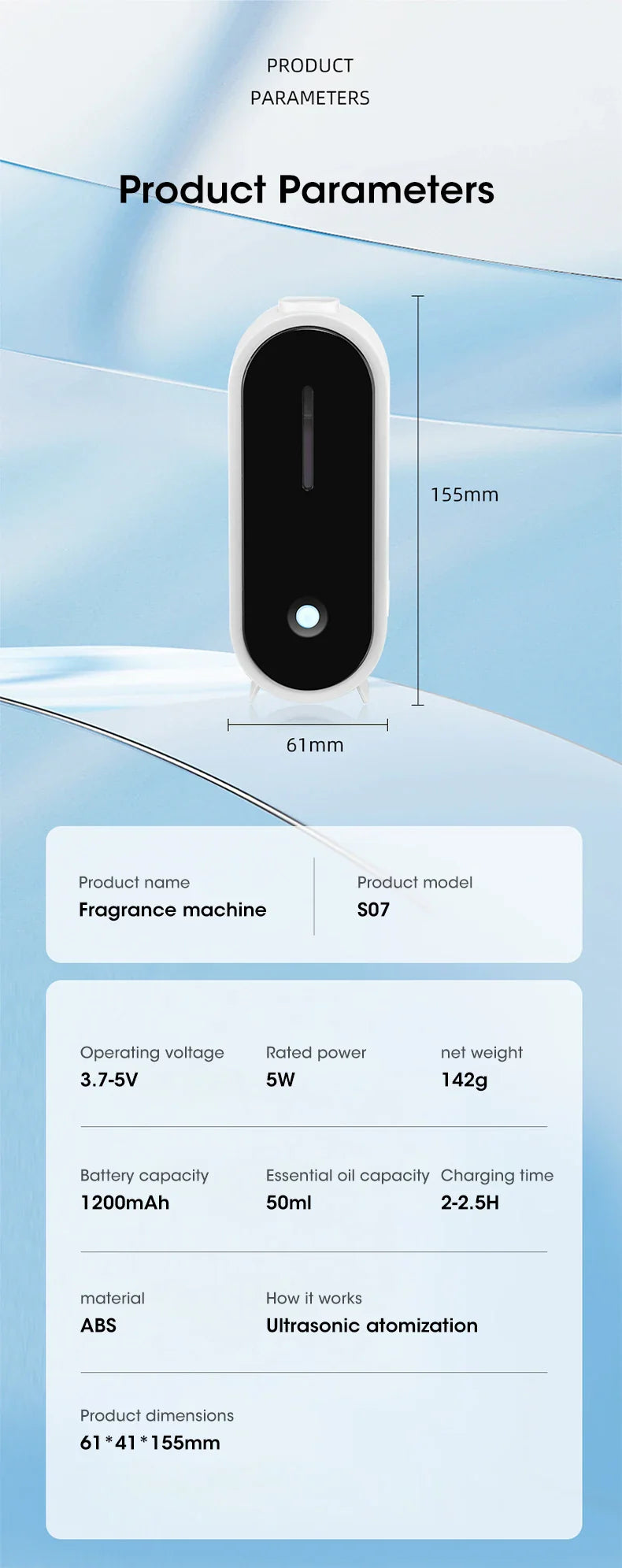 Automatic Fragrance Sprayer - USB Ambient Light, Wall-Mounted Aromatherapy Machine for Home & Commercial Use