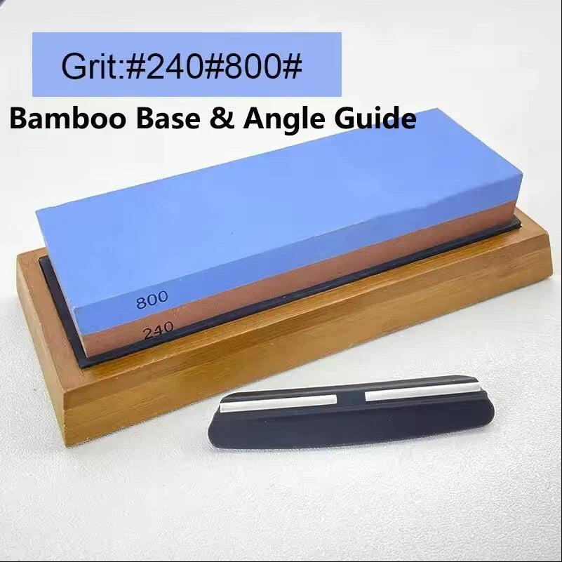 Professional Double-Sided Whetstone Knife Sharpener – Kitchen Sharpening Stone 240/600/1000/3000 Grit