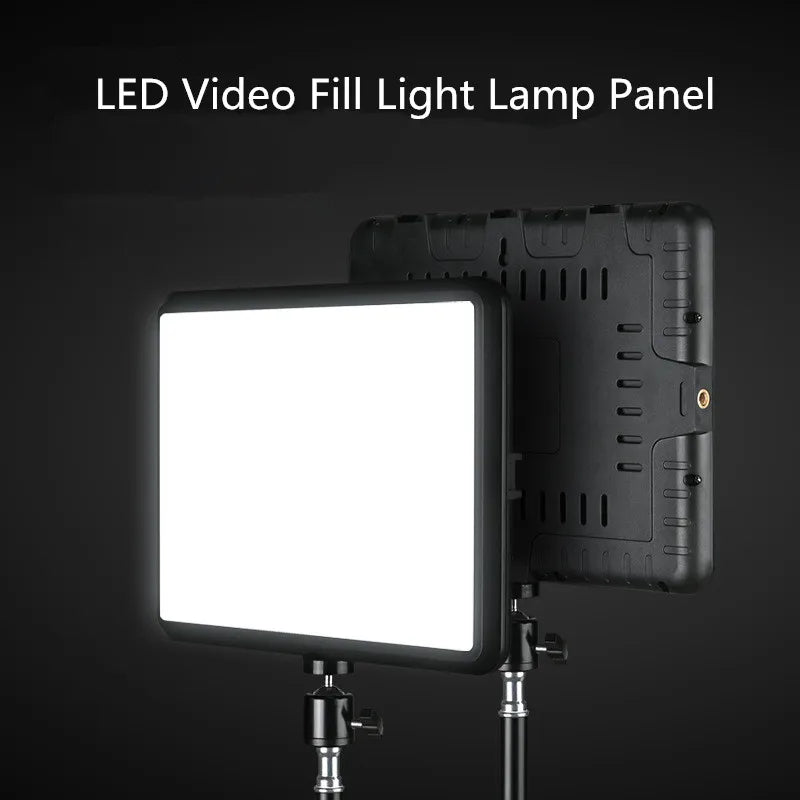 8"/12" LED Video Light Panel Kit – Photography & Streaming Studio Lamp with Tripod Stand for YouTube Live Shoots