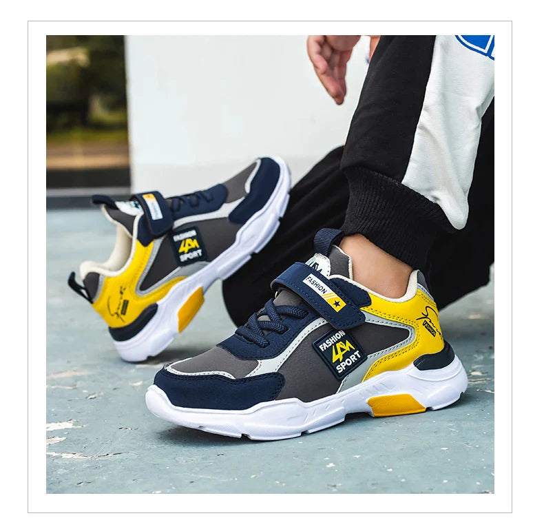 Four Seasons Kids Sports Shoes — Boys' Lightweight Running & Leisure Sneakers, Breathable Outdoor Casual Shoes
