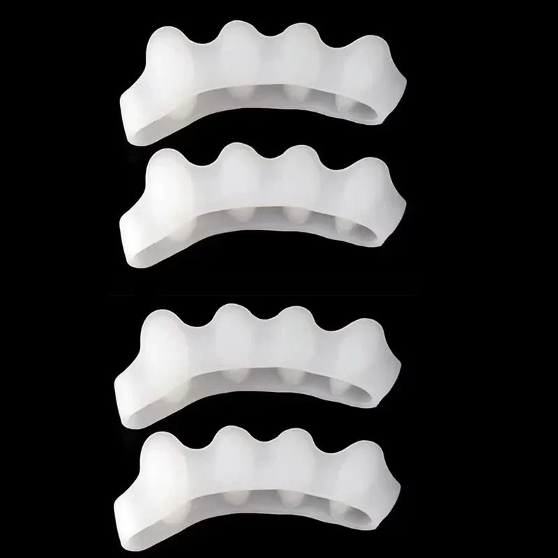 2Pc Silicone Toe Separator — Foot & Toe Spreader for Hallux Valgus, Bunion Correction & Toe Straightening