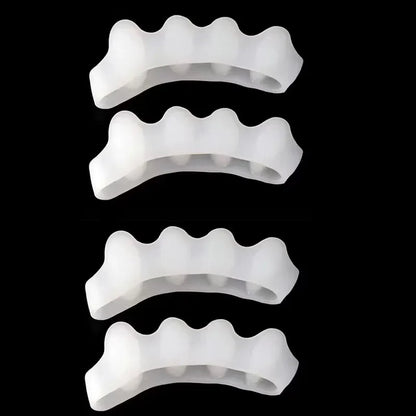 2Pc Silicone Toe Separator — Foot & Toe Spreader for Hallux Valgus, Bunion Correction & Toe Straightening