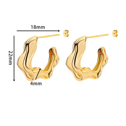 2024 Stainless Steel Square Earrings – Trendy Fashion Jewelry for Women & Girls