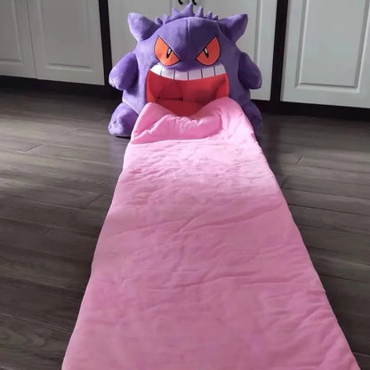 Cartoon Anime Pokémon Gengar Sleeping Pillow – Dual-Purpose Nap Blanket & Plush Toy Doll