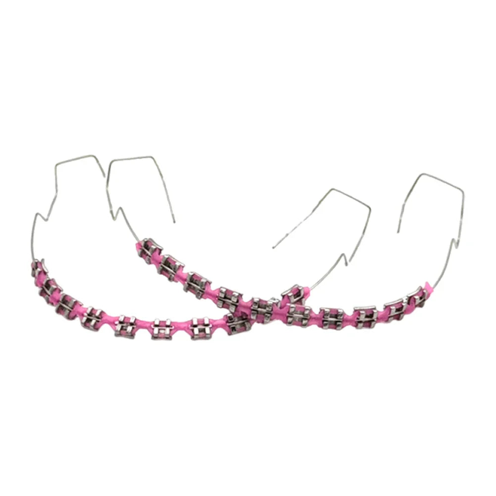 Fashion Temporary Tooth Braces – High-Quality Dental Fake Braces with Metal Wires and Brackets