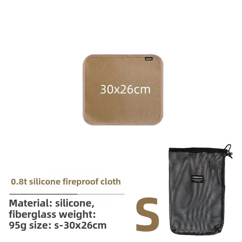 Outdoor Camping Fireproof Mat – Flame Retardant Picnic, Barbecue & Insulation Blanket, High-Temperature Fiberglass Mat