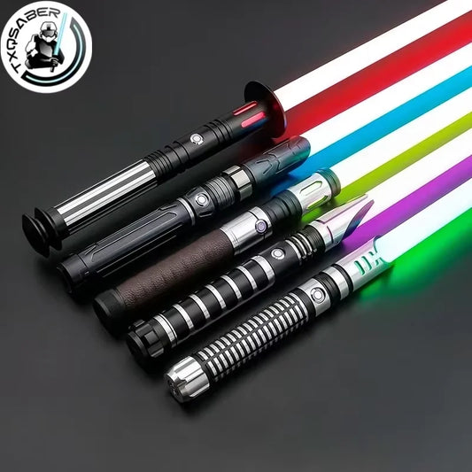 TXQSABER Heavy Dueling Lightsaber – Neo Pixel RGB Laser Saber with Metal Hilt, Smooth Swing Combat Cosplay Luminous Toy for Kids