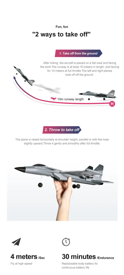 G1 Drone Glider RC Aircraft – 3-Channel Electric Foam Airplane for Beginners & Professionals, Remote Control Hand-Throwing Plane