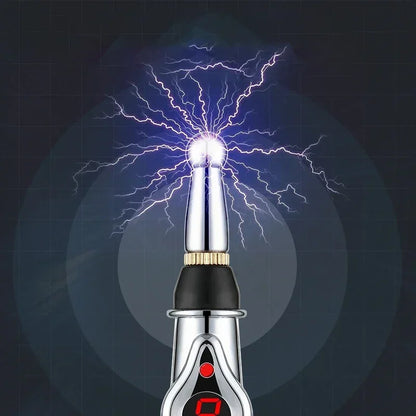 Electric Massage Pen – Adjustable Battery-Powered Muscle Relaxer for Body, Back & Hands, Silver
