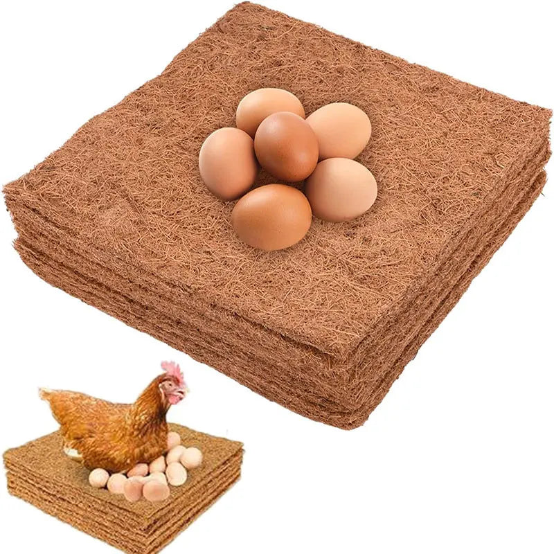 Eco-Friendly Coconut Fiber Chicken Nesting Pads – Reusable Durable Poultry Coop Bedding Mats for Egg Laying Hens