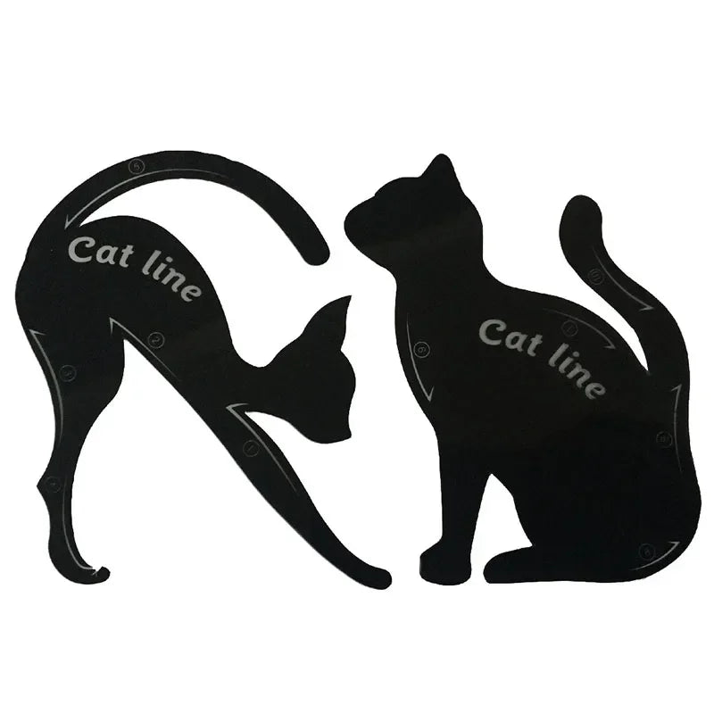 2pcs Cat-Eye Eyeliner Stencil Set – Eyeliner Stamp Templates for Precise Makeup Application