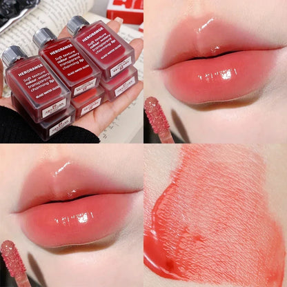 6-Color Water Mirror Gloss Lip Glaze – Long-Lasting, Hydrating, Moisturizing Liquid Lipstick