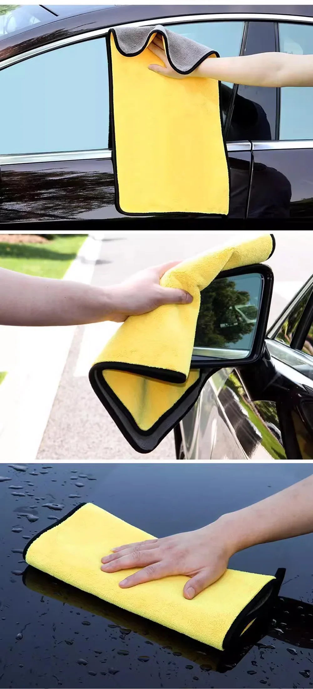 5/10/15/20PC Microfiber Car Cleaning Towels – High Absorption Multipurpose Cloths for Car Wash & Kitchen Cleaning