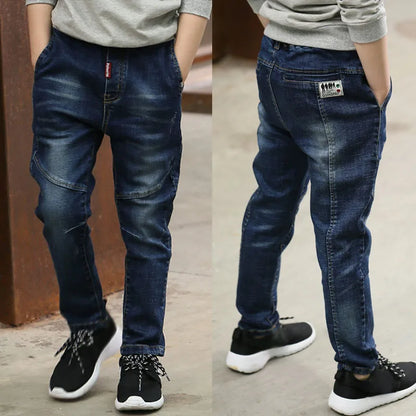 Kids Boys Skinny Jeans - Classic Denim Casual Pants for Ages 5-13