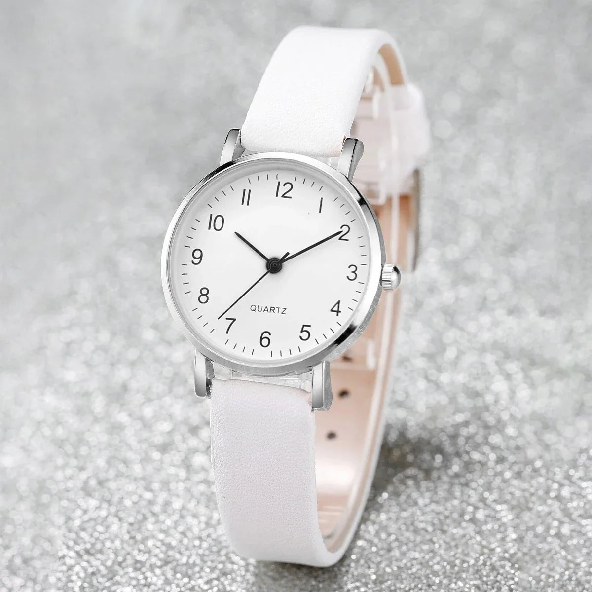 Women’s Small Dial Quartz Watch – Simple Leather Strap Ladies Wristwatch Gift