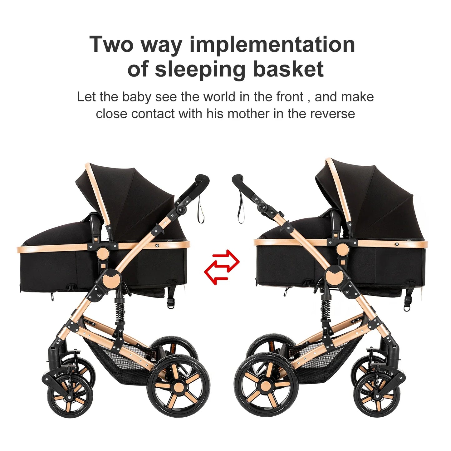 High-Quality 3-in-1 Newborn Baby Stroller — Lightweight Folding Cart with Comfort Seat & ISOFIX Safety