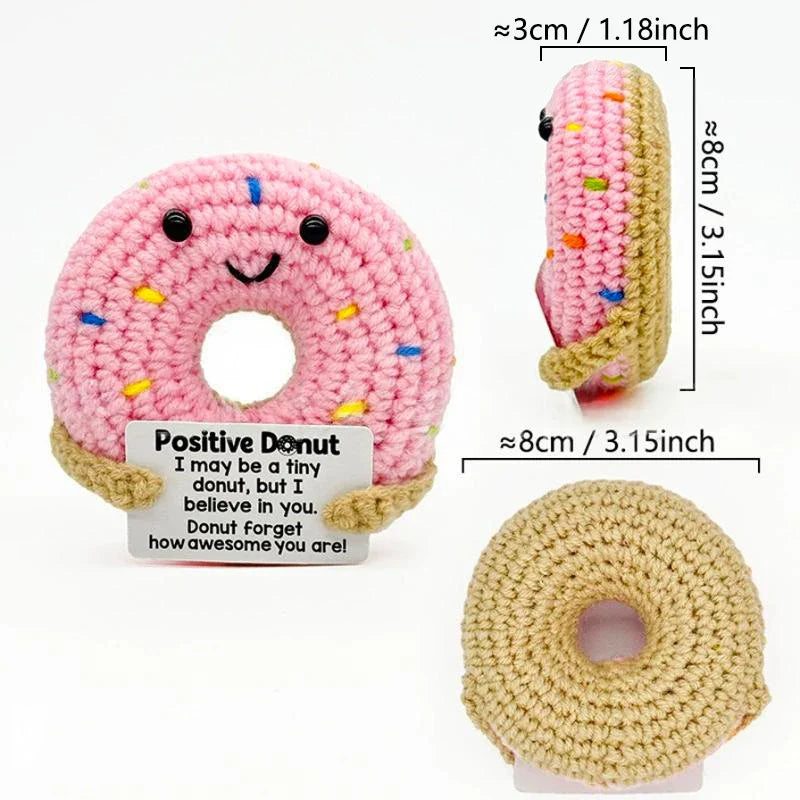 Positive Energy Crochet Doll — Handmade Knitted Plush Potato, Plant, Avocado, Bee & Animal Pocket Hug Emotional Support Gift