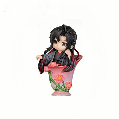 Mo Daozu Stone Porcelain Flower Rhyme Blind Box – Cute Anime Character Collectible Toy Gift for Wei Wuxian & Lan Fans