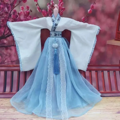 1/3 BJD Doll Hanfu Outfit – Ancient Style Long Skirt Fairy Dress for 60cm Princess Dolls, Accessories Only (No Doll)