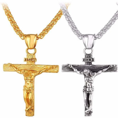 Wu's 2022 Easter Cross Necklace - Retro Hip Hop Clavicle Chain for Men, Popular Fashion Jewelry