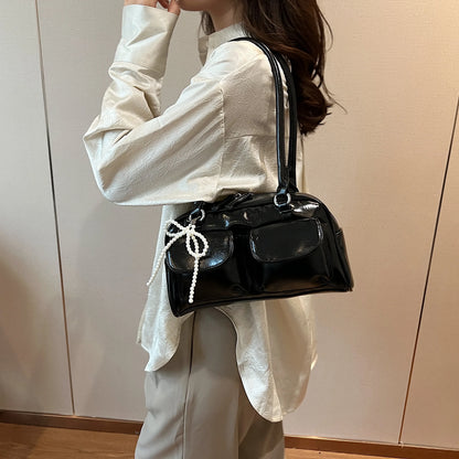 Fashionable Underarm Bow Pillow Bag for Women – 2024 Korean Edition Simple Trendy Shoulder Bag