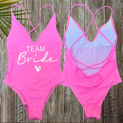 Women's Padded One Piece Swimsuit - Sexy Plus Size Beachwear Bathing Suit for Summer & Bachelorette Parties