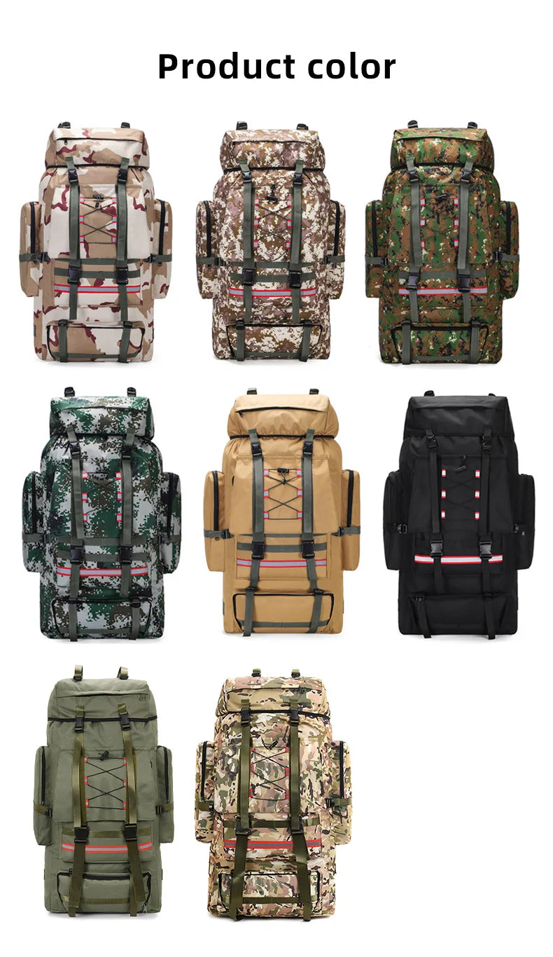 130L Hiking & Camping Backpack - Large Molle Trekking Rucksack for Men, Outdoor Travel & Sports Bag