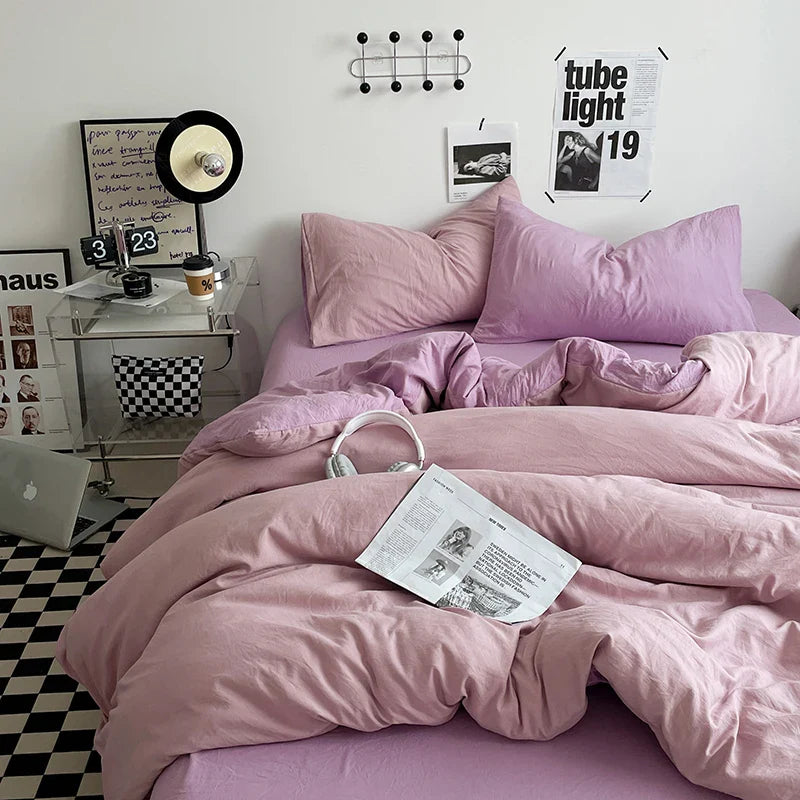 Bedding Comforter Set – Duvet Cover & Bed Sheets with Pillowcases for Queen/King Bed, Edredones de Cama