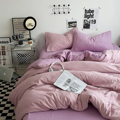 Bedding Comforter Set – Duvet Cover & Bed Sheets with Pillowcases for Queen/King Bed, Edredones de Cama