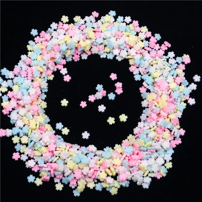 Boxi Polymer Clay Sprinkles - Star, Flower & Fruit Slice DIY Nail Art Accessories