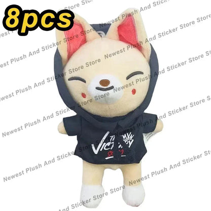 20cm Kawaii Skzoo Plush Toy Set – 8pcs Cartoon Stuffed Animals for Kids, Room Decor & Gifts