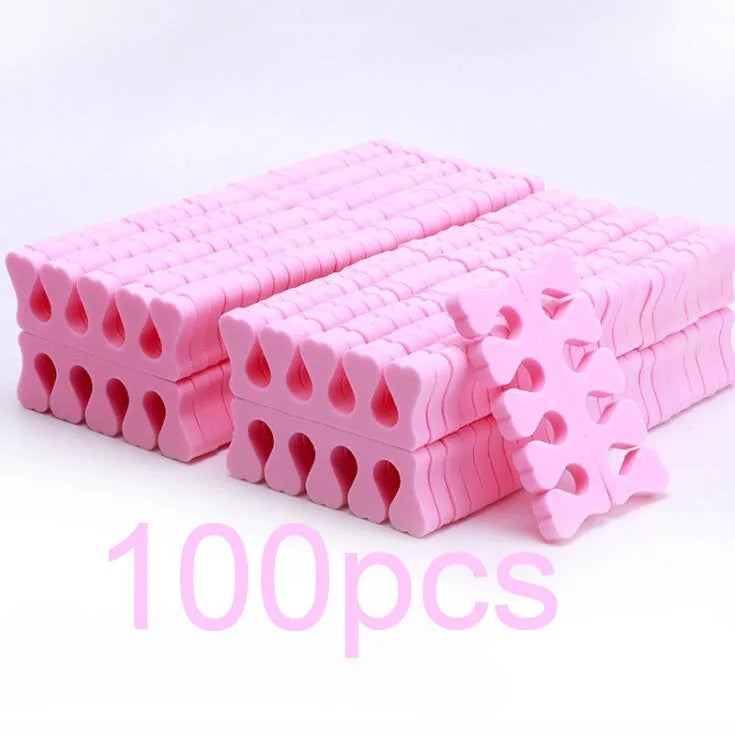 50 Pairs Soft Toe Separators – Flexible Heart Shape Nail Art & Pedicure Tools for Manicure Practice & Foot Care Support