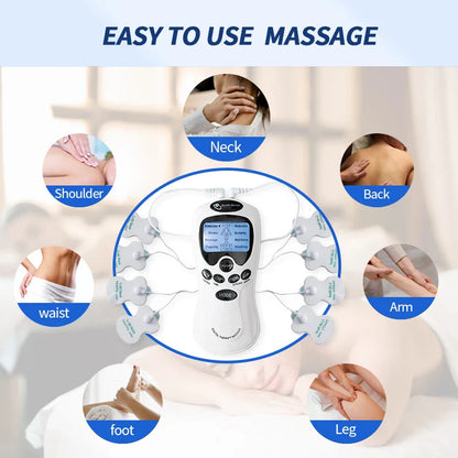 Pulse Massager Tens Acupuncture Machine: Electric Body Massage Instrument - Muscle Stimulator for Neck & Back Relaxation