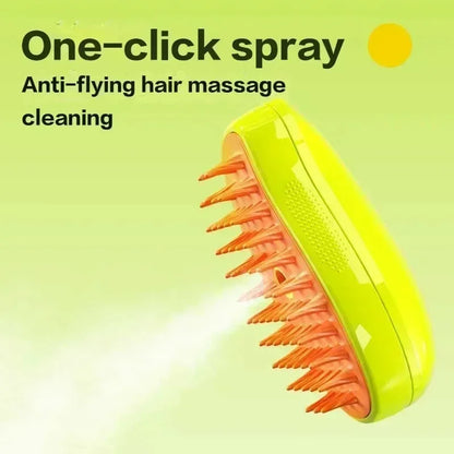 3 in 1 Electric Pet Grooming Tool - Cat and Dog Steamy Brush, Steam Brush, and Electric Sprayer for Massage and Shedding