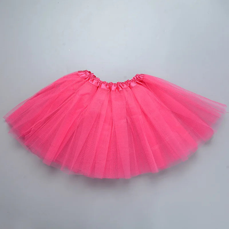 Girls’ Tulle Tutu Skirt – 3-Layer Ballet Mini Skirt for Dance, Birthday Party, Princess Dress 2-8Y