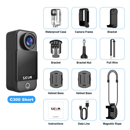 SJCAM C300 Pocket Action Camera 4K FHD – 30M Waterproof Sport Cam with 5G WiFi & Long Battery Life