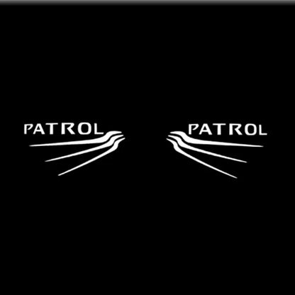 2PCS Car LED Door Projector Lights – Ghost Shadow Courtesy Lamp for Nissan Patrol Y62 2012–2021, Car Door Welcome Logo Accessories