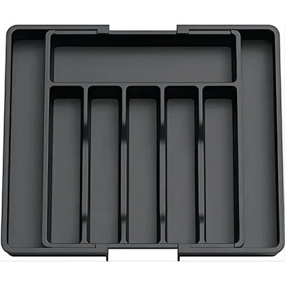 Expandable Adjustable Cutlery Drawer Organizer – Kitchen Utensil Tray with Compartments and Flatware Divider