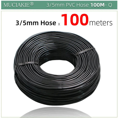 MUCIAKIE 4/2-Way Drip Irrigation System Kit – 100–10M 8L Watering Dripper Sprinkler for Potted Plants & Garden Use