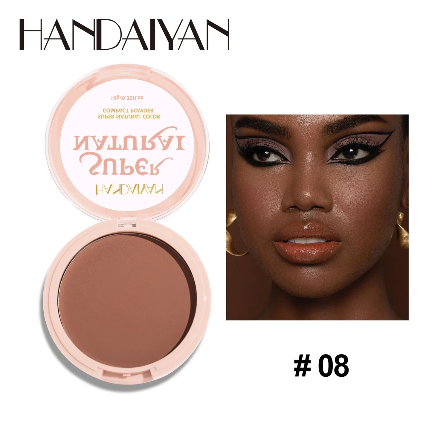 8-Color Matte Pressed Face Powder – 24H Oil Control, Full Coverage Waterproof Setting Foundation