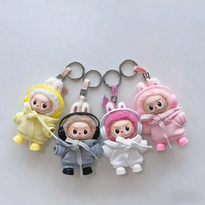 Labubu 4.0 Doll Hooded Sweater – Casual Sportswear Outfit for Mini Labubu V4 Dolls