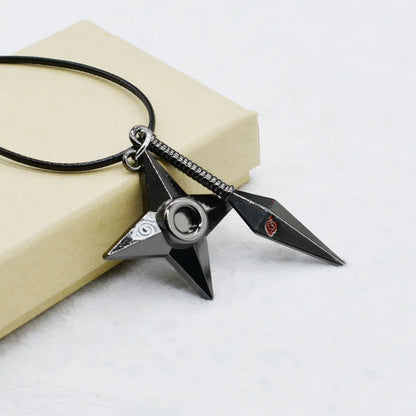 Anime Konoha Necklace & Keychain – Akatsuki Sharingan Jiraiya Pendant for Sasuke, Kakashi Cosplay Jewelry Gift