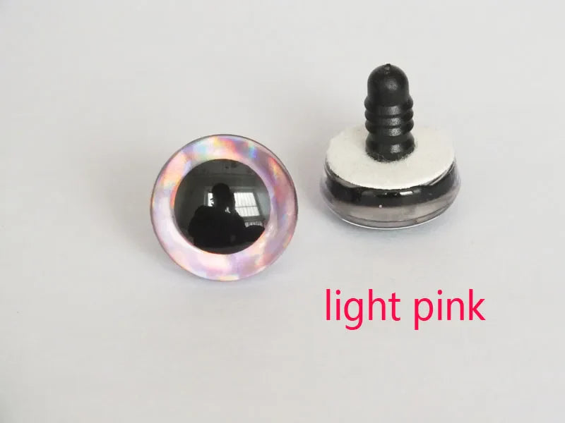 20PCS 3D Colorful Trapezoid Doll Eyes — 12 Colors, Sizes 9mm–35mm for DIY Crafting & Toy Making