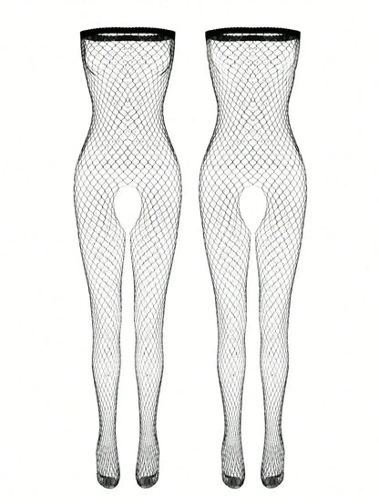 Sexy Women’s Lingerie Jumpsuit — Open Crotch Mesh Bra Bodysuit, Erotic Lingerie Set