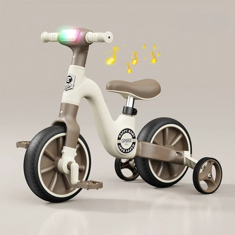 2-in-1 Children’s Balance Bike – Three-Wheeled Multifunctional Pedal Walker with Music & Lights, Indoor and Outdoor Baby Toy
