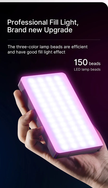 Ulanzi VL120 Full Color RGB Video Light – Dimmable 2500K-9000K LED Photography & Vlog Fill Light for Cameras